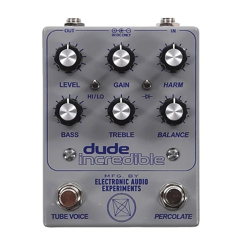 dude incredible pedal Electronic Audio Experiments Dude Incredible Tape Reel Grey *Free Ship