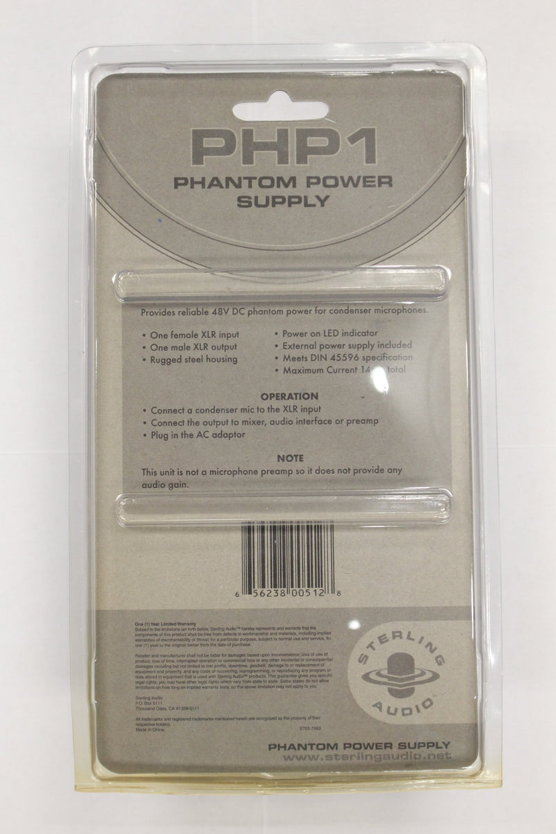 Sterling Audio PHP1 Phantom Power Supply Empire Guitars