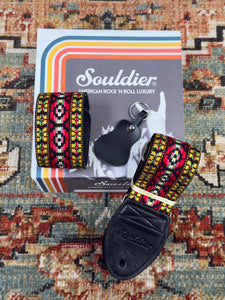 Souldier Straps Bohemian Red Guitar Strap GIft Box *Free Shipping in the USA*