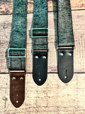 Josey Straps Pewter Slub Tolex with Midnight Ends Cotton backing *Free Shipping in the USA*