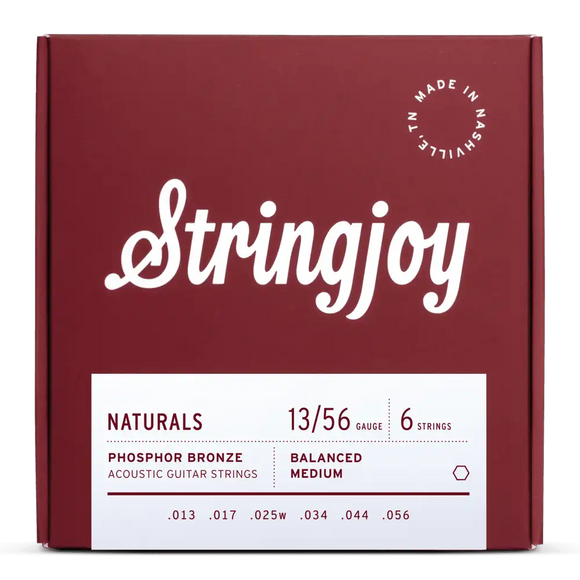 Stringjoy Naturals | Medium Gauge (13-56) Phosphor Bronze Acoustic Guitar Strings