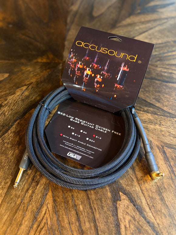 Accusound BX2 Studio Bass Guitar Cable B12R
