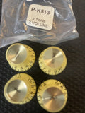 CE Distribution P-K513 Top Hat Cream Gold Knob Set (2 Volume / 2 Tone)