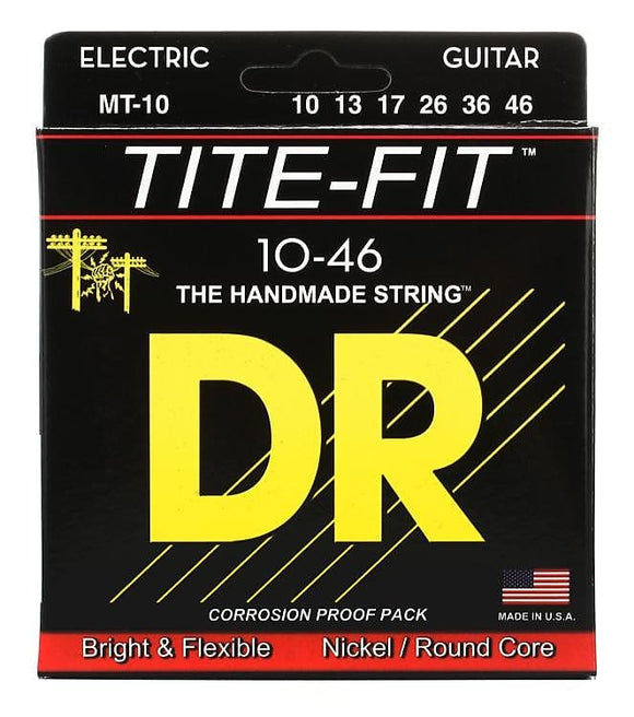 DR Strings MT-10 Tite Fit Electric Guitar Strings (10-46)