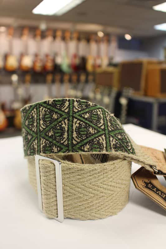 Levy's Illuminati Hemp Natural Vegan Guitar Strap w/ Cork Ends MH8P-005  *Free Shipping in the USA*