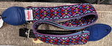 Souldier Straps Stained Glass Purple with Blue Leather Ends *Free Shipping in the USA*