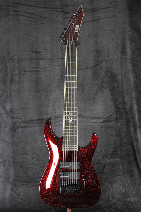 LTD SC-608 8-String Baritone Sparkle Red – Empire Guitars