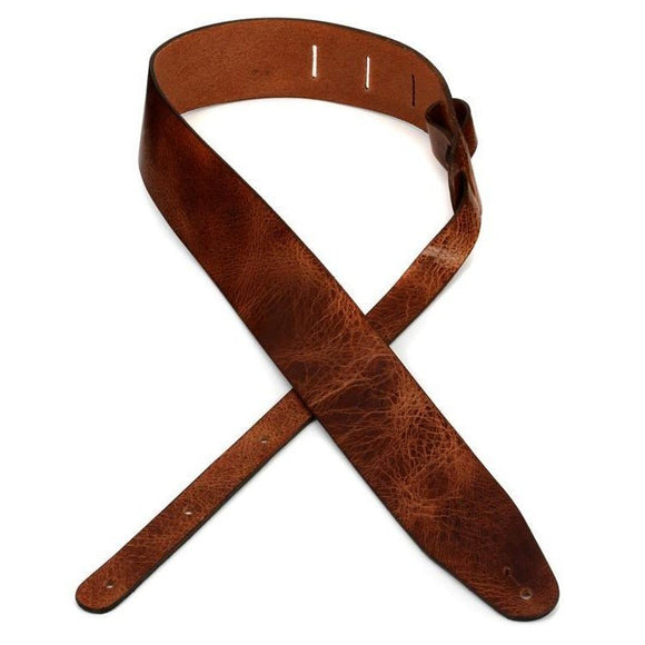 LM Products BQ-25 Brown Belt Quality Brown Leather Guitar Strap *Free Shipping in the USA*