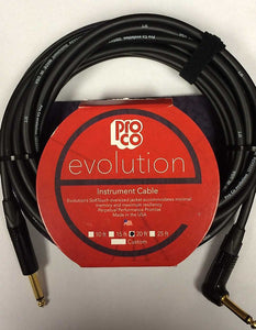 Pro Co Evolution EVLGCLN-20 Instrument Cable 20 ft Angle/Straight *Free Shipping in the USA*
