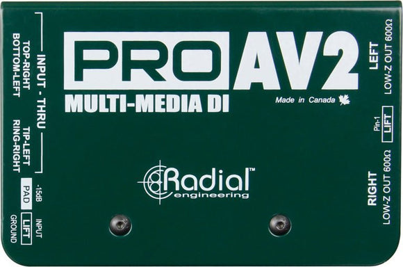Radial Engineering PROAV2 Stereo Direct Box *Free Shipping in the USA*