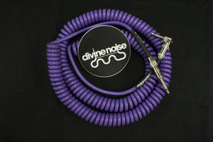 Divine Noise Curly Cable Purple 30' Straight / Angle *Free Shipping in the USA*