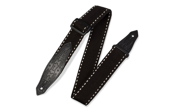 Levy's Black MSSC80-BLK Country Western Guitar Strap *Free Shipping in the USA