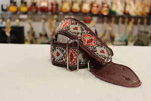 Souldier Guitar Strap Cabernet Burgundy Wine w/ Burgundy Leather Ends *Free Shipping in the USA*