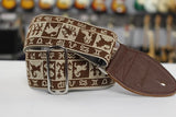 Souldier Guitar Strap Zodiac Brown w/ brown ends GS0372 *Free Shipping in the USA*