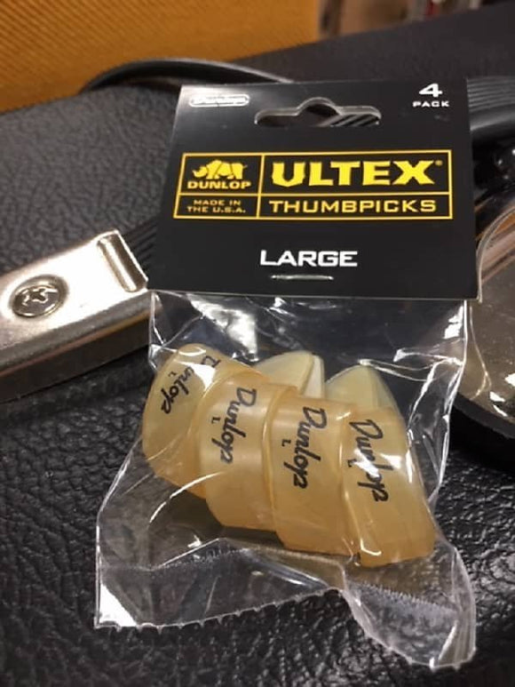 Dunlop 9073P Large Ultex Thumbpicks- Pack of 4 Picks