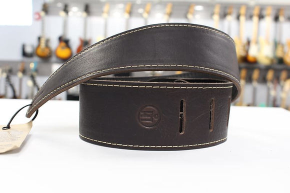LM Products Guitar Strap Leather Dark Brown Genuine Cowhide LS-2304H CH *Free Shipping in the USA*