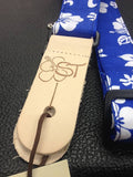 Sherrin's Threads Blue Hibiscus 1.5" Ukulele Strap *Free Shipping in the USA*