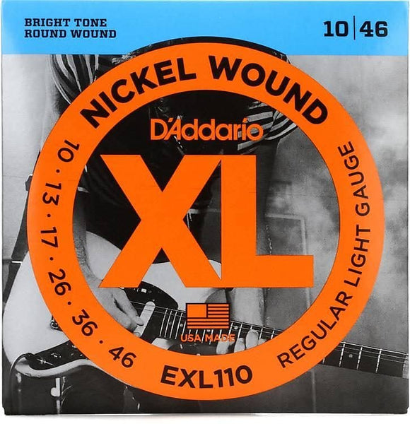 D'Addario EXL110 Nickel Wound Regular Light Electric Guitar Strings, .010 - .046