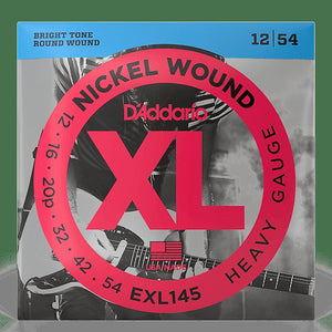 D'Addario EXL145 Nickel Wound Electric Guitar Strings, Heavy Gauge with Plain Steel 3rd