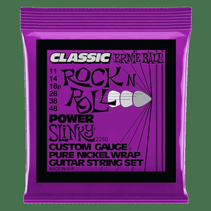 Ernie Ball 2250 Classic Power Slinky Pure Nickel Wrap Electric Guitar Strings, .011 - .048