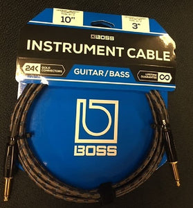 Boss BIC-10 1/4" Straight to Straight TS Instrument Cable - 10' *Free Shipping in the USA*