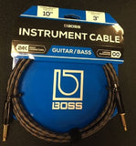 Boss BIC-10 1/4" Straight to Straight TS Instrument Cable - 10' *Free Shipping in the USA*
