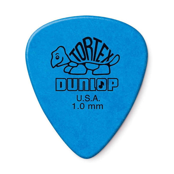 Dunlop Tortex Standard Picks 1.0mm, 12 Pack- 418P1.0 Blue