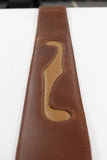 LM Products Leather Guitar Strap F Hole Suede Brown *Free Shipping in the USA*