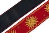 Levy's MPJG-SUN-RED 2" Sun Print Red Guitar Strap *Free Shipping in the USA*