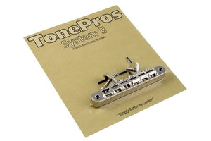 TonePros System II AVR2-N Nickel Tune-o-matic ABR1 Replacement Bridge for Les Paul