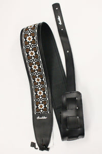 Souldier Fillmore White Brown on Black Torpedo Guitar Strap *Free Shipping in the US*