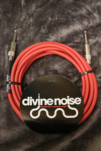 Divine Noise 15ft Instrument Cable ST-ST red (Straight-Straight) *Free Shipping in the USA*