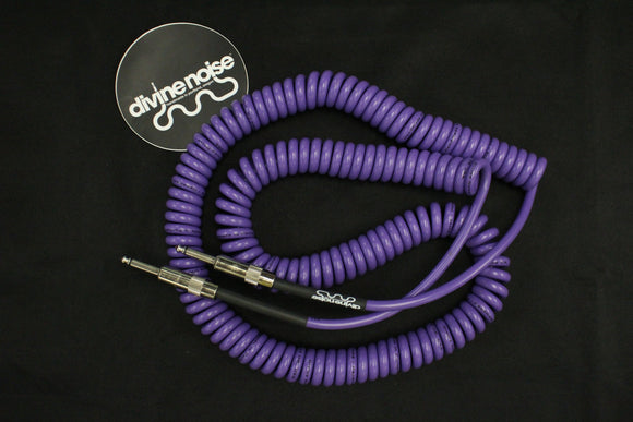 Divine Noise Curly Cable Purple 30' Straight / Straight *Free Shipping in the USA*