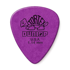 Dunlop Tortex Standard Picks 1.14mm, 12 Pack- 418P1.14 Purple