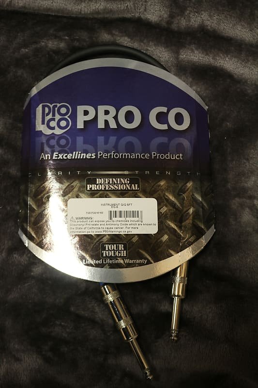 Pro Co Instrument Cable Q/Q  5ft Eg-5 *Free Shipping in the USA*