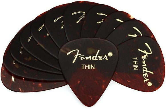 Fender 351 Picks Thin Guage- 12 Pack