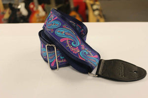 Souldier Paisley Guitar Strap with Black Leather Ends *Free Shipping in the USA*