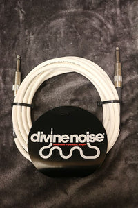 Divine Noise 25ft Instrument Cable ST-ST (Straight-Straight)  White *Free Shipping in the USA*