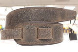 LM Products Premier Leather Guitar Strap Brown Western Tooled PM-13 *Free Shipping in the USA*