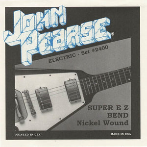 John Pearse Nickel Wound Electric Guitar Strings Light Gauge "Super E Z Bend" 9-42 JP2400