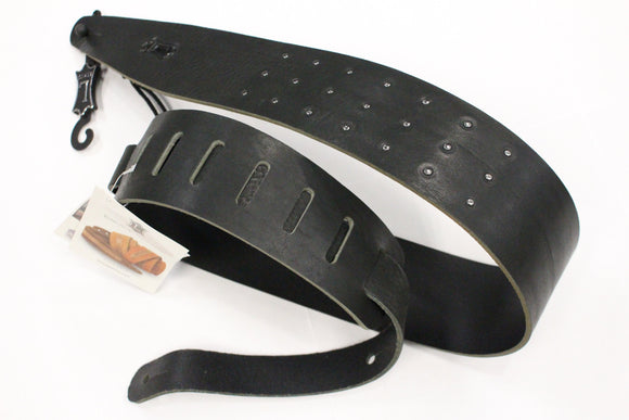 Levy's MV317ONX-BLK Black Leather Guitar Strap *Free Shipping in the US*